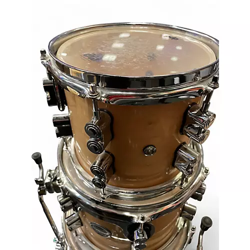 Used DW 3 Piece Performance Series Shell Pack Ply Pewter Sparkle Drum Kit Ply Pewter Sparkle