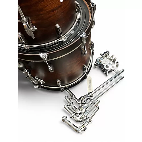 Used Pearl 5 Piece Wood Fiberglass Shellpack Cocoa Burst Drum Kit Cocoa Burst