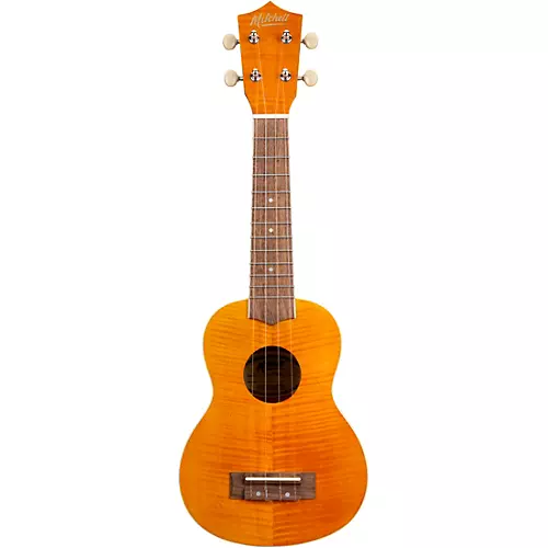 Mitchell MU45F Exotic Soprano Ukulele Flamed Maple Cherry