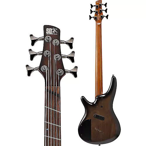 Ibanez SRC6MS 6-String Multi-Scale Electric Bass Black Stained Burst Low Gloss