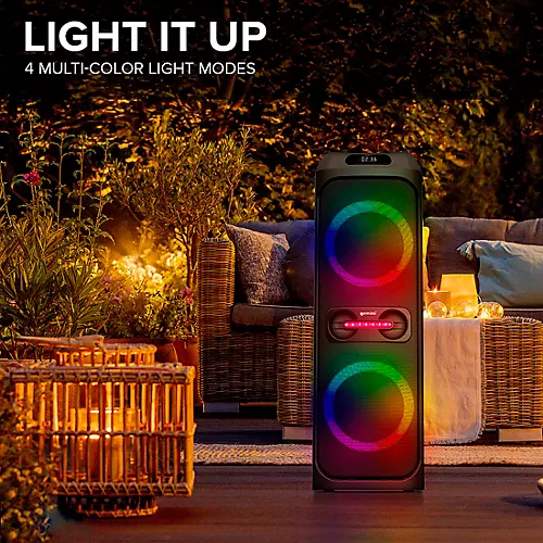 Gemini GHK-2800 Bluetooth Speaker System With LED Party Lighting