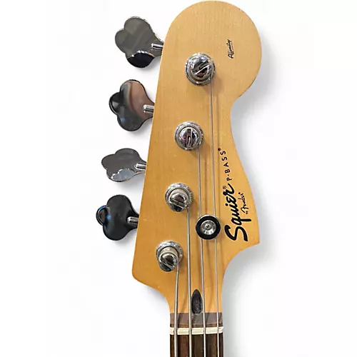 Used Squier Precision Bass Red Electric Bass Guitar Red