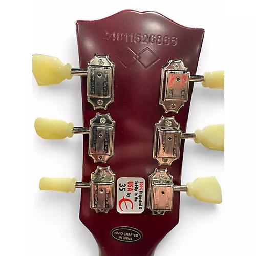 Used 2024 Epiphone Inspired By Gibson Les Paul Custom Standard Iced Tea Solid Body Electric Guitar Iced Tea