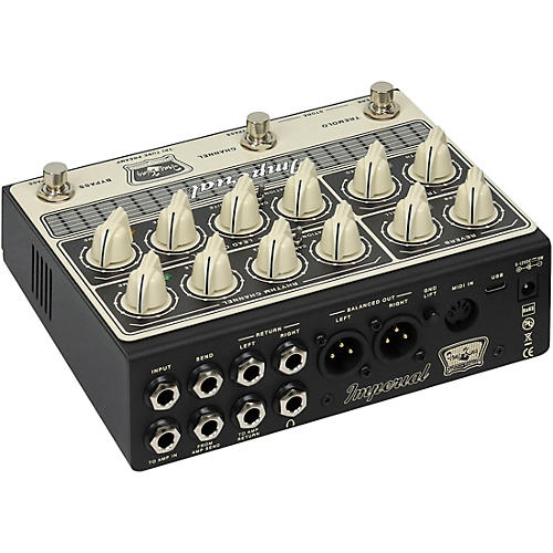 Tone King Imperial Preamp Effects Pedal Cream and Black