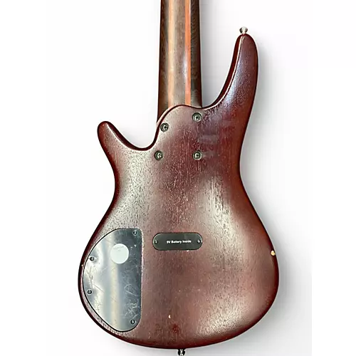 Used Ibanez SR506 6 String brown mahogany Electric Bass Guitar brown mahogany