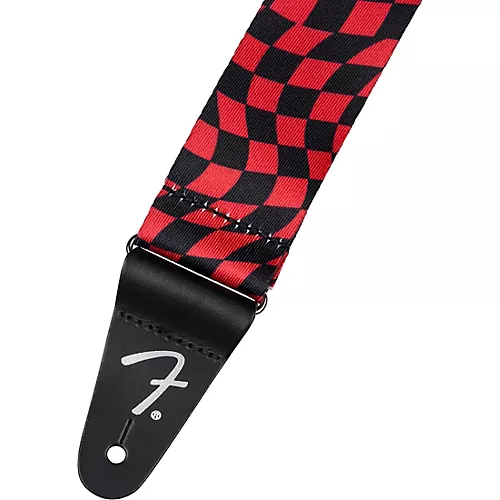 Fender Wavy Checkerboard Polyester Guitar Strap Blue
