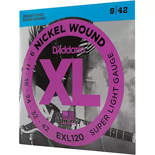 D'Addario EXL120 Nickel Super Light Electric Guitar Strings Single-Pack
