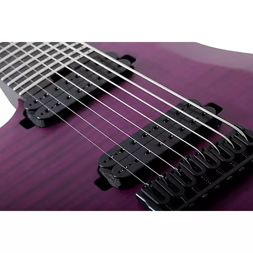 Schecter Guitar Research John Browne Tao-8 Left-Handed Electric Guitar Satin Trans Purple