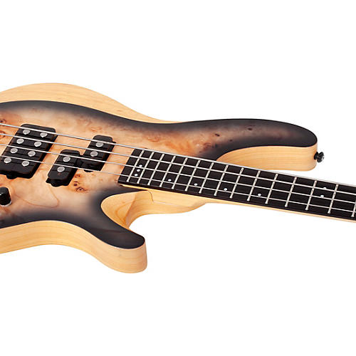 Schecter Guitar Research Reaper-4 Electric Bass Guitar Satin Charcoal Burst