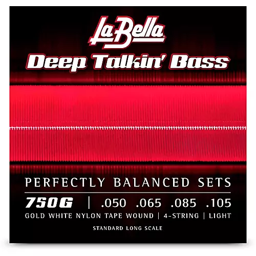 LaBella Deep Talkin' Gold White Nylon Tape Wound for 4-String Bass