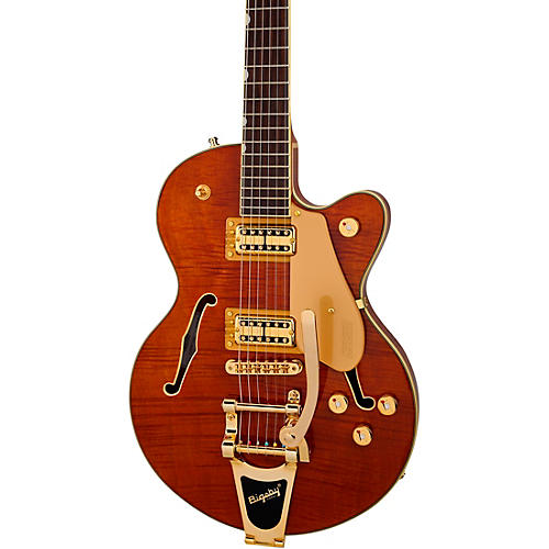 Gretsch Guitars Electromatic LTD Flame Okoume Broadkaster Jr. Single-Cut With Bigsby Electric Guitar Roundup Orange Stain