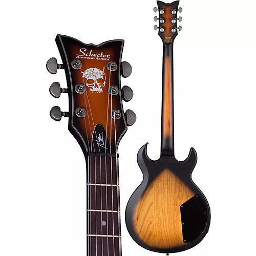 Schecter Guitar Research Zacky Vengeance S-1 6661 Left-Handed Electric Guitar Aged Natural Satin Black Burst