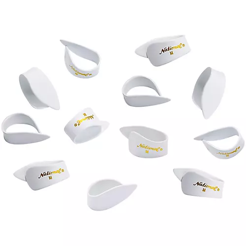 D'Addario National Thumb Pick, Medium White Celluloid 12-Pack