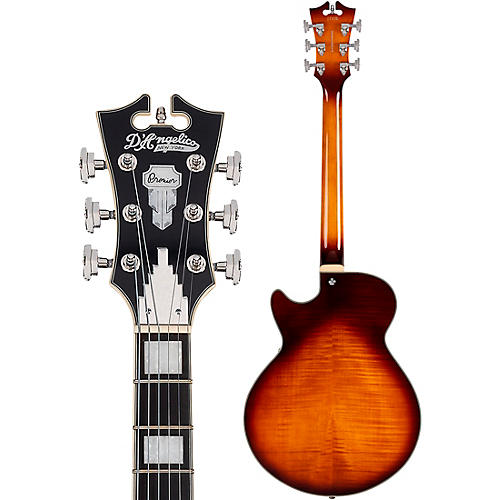 D'Angelico Premier SS Semi-Hollow Electric Guitar With Stopbar Tailpiece Brown Burst