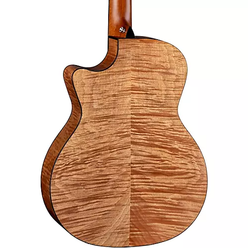 Luna High Tide Exotic Mahogany Nylon-String Acoustic-Electric Grand Concert Cutaway Guitar Satin Natural