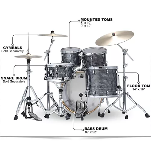 TAMA Starclassic Walnut/Birch 4-Piece Shell Pack With 22