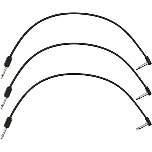 Fender Blockchain Straight to Angle Patch Cables, 3-Pack 16 in. Black