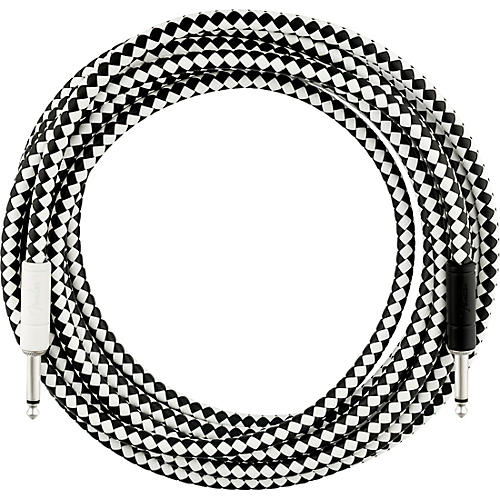 Fender Pro Checkerboard Instrument Cable, Straight to Straight 18.6 ft.