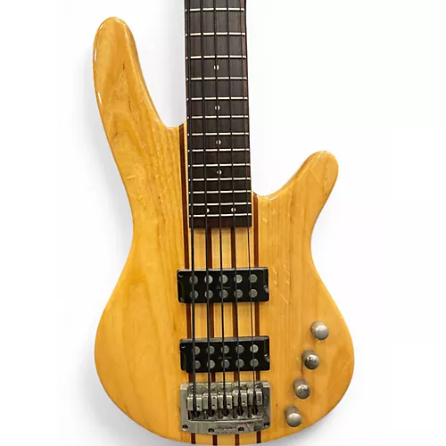 Used 2000s Ibanez SRX705 5 String Worn Natural Electric Bass Guitar Worn Natural