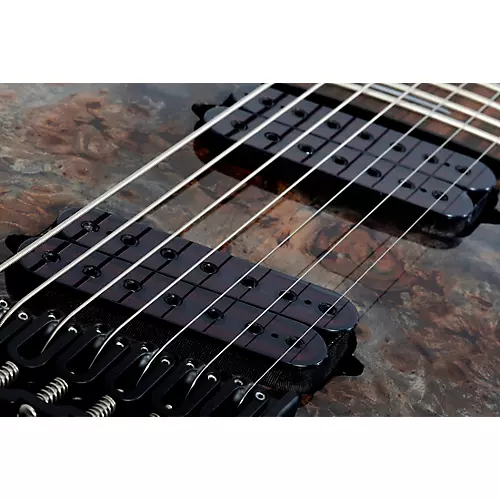 Schecter Guitar Research Omen Elite-7 MS Electric Guitar See-Thru Blue Burst