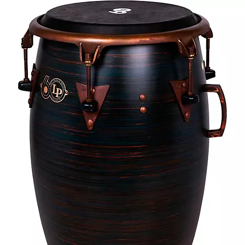 LP LP 60th Anniversary Top Tuning Fiberglass Conga with Rustic Bronze Hardware 11.75 in. Roasted Hazel Finish