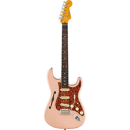 Fender American Professional II Stratocaster Thinline Limited-Edition Electric Guitar Transparent Shell Pink