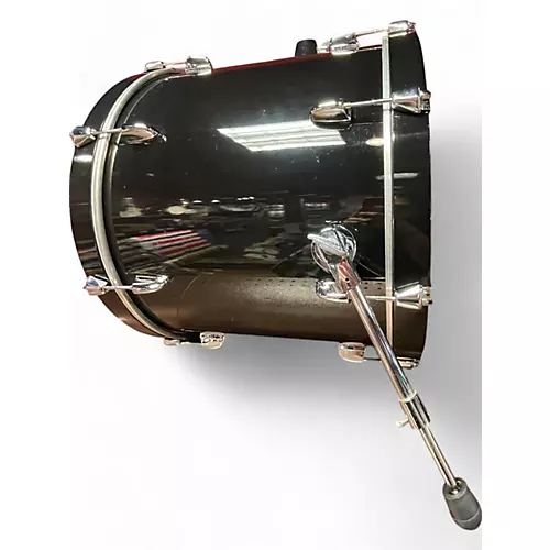 Used 1980s Yamaha 5 Piece touring custom Black Drum Kit Black