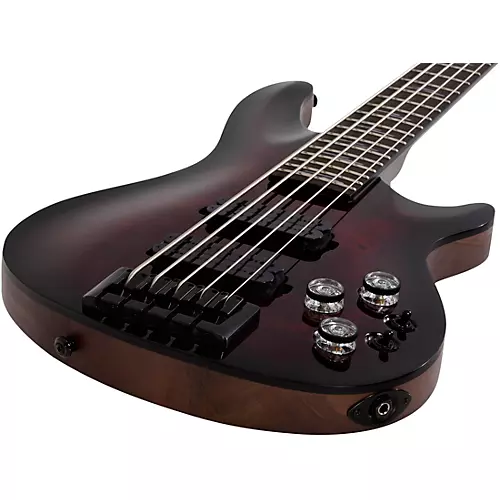 Schecter Guitar Research Omen Elite-5 5-String Electric Bass See-Thru Blue Burst