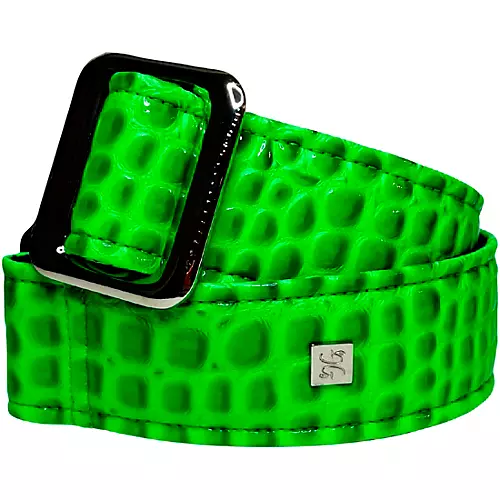 Get'm Get'm Aussie Gator Guitar Strap Black 2 in.