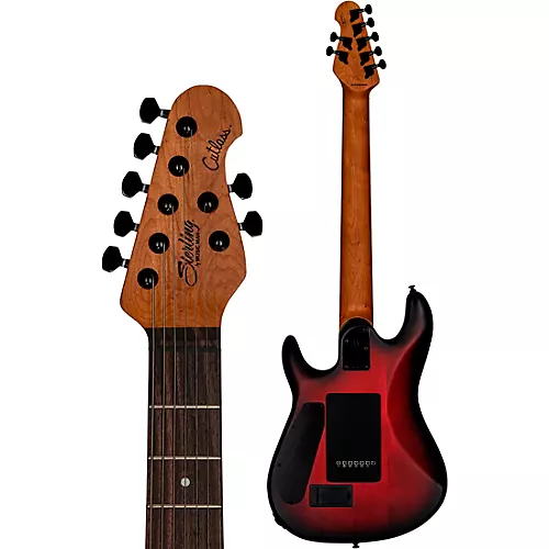 Sterling by Music Man Jason Richardson Cutlass 7-String Electric Guitar Dark Scarlet Burst Satin