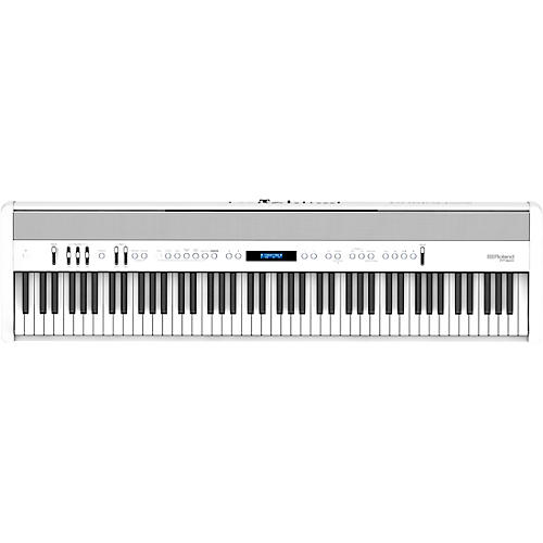 Roland FP-60X Digital Piano With Roland Double-Brace X-Stand and DP-10 Pedal White