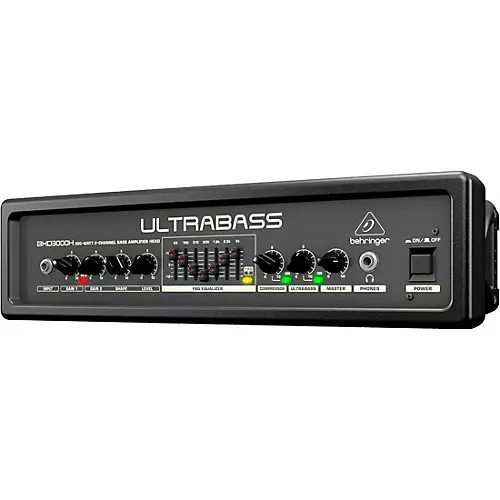 Behringer Ultrabass 300W 2-Channel 7-Band FBQ Equalizer Bass Amplifier Head Black