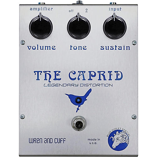 Wren And Cuff Caprid Special Distortion Effects Pedal Blue and Violet
