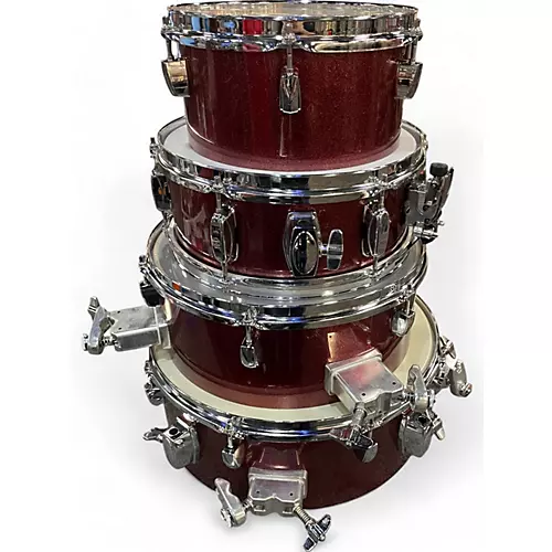 Used TAMA 4 Piece Silverstar Red Sparkle Drum Kit Red Sparkle