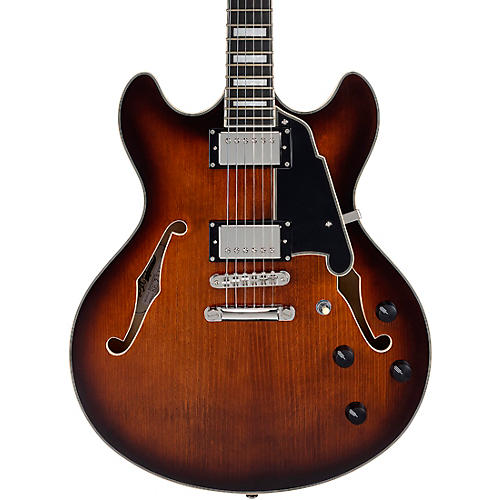 D'Angelico Premier DC Semi-Hollow Electric Guitar Dark Iced Tea Burst