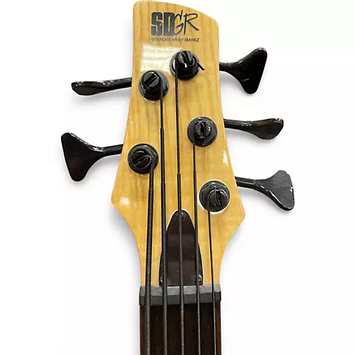 Used 2000s Ibanez SRX705 5 String Worn Natural Electric Bass Guitar Worn Natural