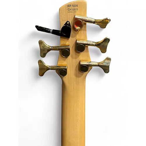 Used Ibanez SR506 6 String Natural Electric Bass Guitar Natural