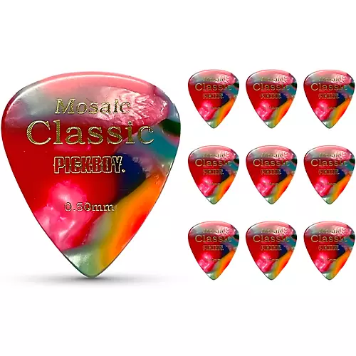 Pick Boy Classic Pickboy Mosaic Medium Raindrop Guitar Picks 1.00 mm 10 Pack