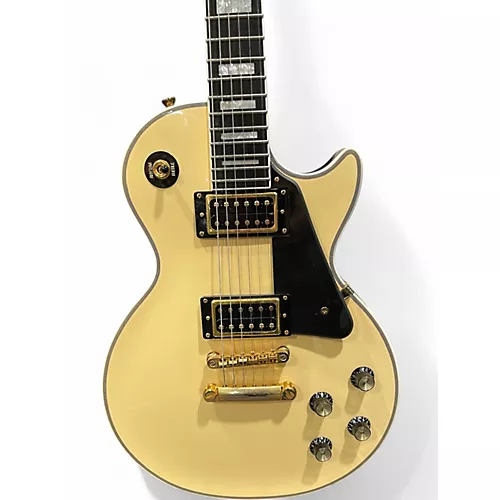 Used Epiphone Les Paul Custom Blackback Pro Antique White Solid Body Electric Guitar Antique White