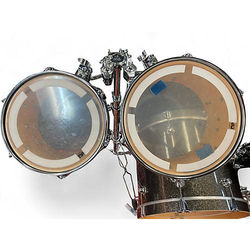 Used DW 4 Piece Performance Series Pewter Sparkle Drum Kit Pewter Sparkle