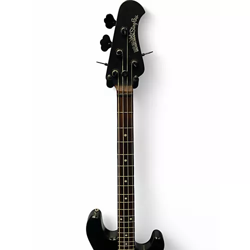 Used Ernie Ball Music Man Stingray Stealth HH 4 String Black Electric Bass Guitar Black