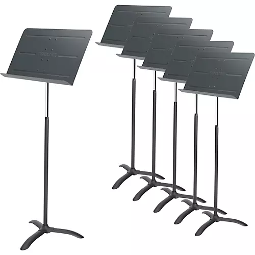 Proline 6-Pack Professional Orchestral Music Stand With Manhasset Storage Cart (Holds 25)