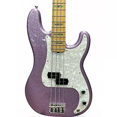 Used 2017 Fender Fender Adam Clayton Artist Series Signature Jazz Bass Purple Sprarkle Electric Bass Guitar Purple Sprarkle