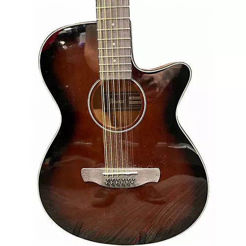 Used Ibanez aeg5012-dvh Dark Violin Sunburst 12 String Acoustic Guitar Dark Violin Sunburst