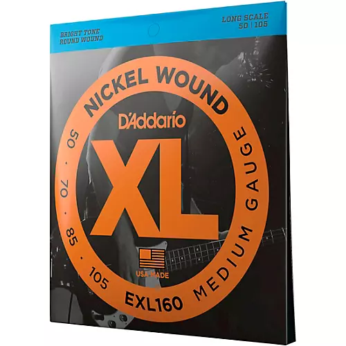 D'Addario EXL160 Gauge Nickel Wound Electric Bass Strings