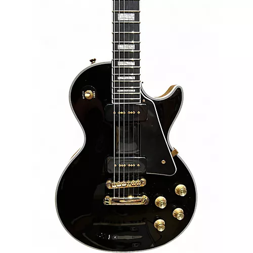 Used Epiphone LES PAUL CUSTOM P90 Ebony Solid Body Electric Guitar Ebony