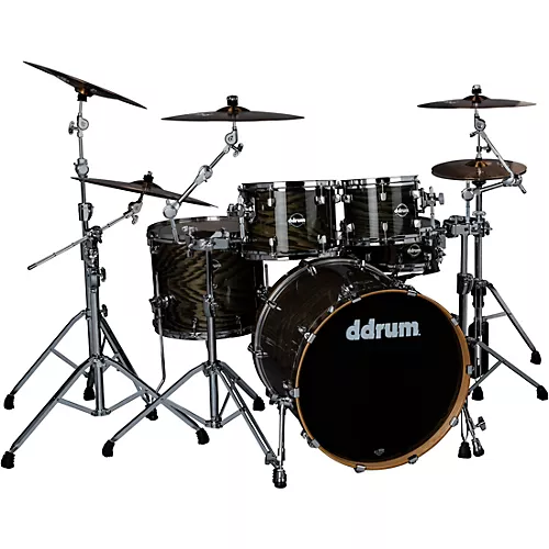 Ddrum Dominion Birch 5-Piece Shell Pack With Ash Veneer Red Burst