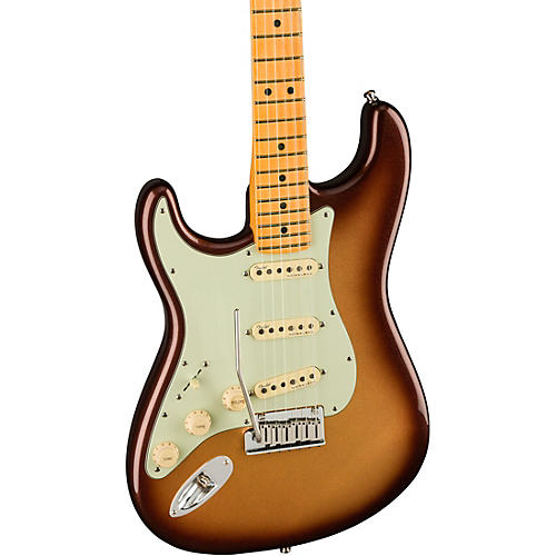 Fender American Ultra Stratocaster Maple Fingerboard Left-Handed Electric Guitar Texas Tea