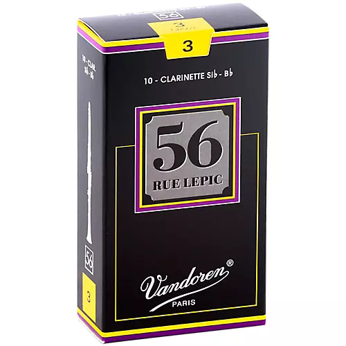 Vandoren 56 rue Lepic Bb Clarinet Reeds Strength 3.5+ Box of 10