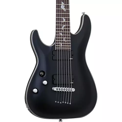 Schecter Guitar Research Damien Platinum 7 Left-Handed 7-String Electric Guitar Satin Black